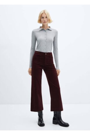 جین قرمز فاق نرمال زنانه مانگو 57077722