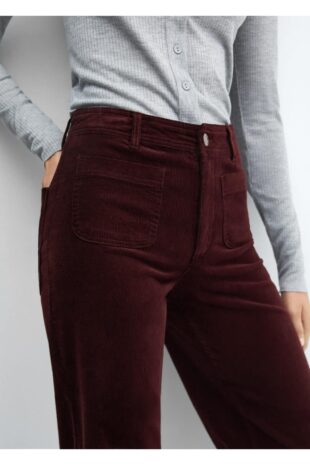 جین قرمز فاق نرمال زنانه مانگو 57077722