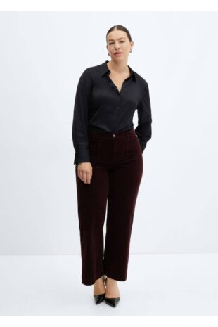 جین قرمز فاق نرمال زنانه مانگو 57077722