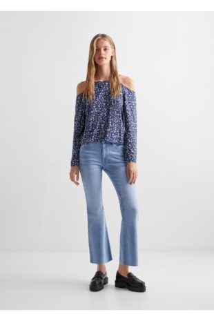 جین آبی فاق نرمال زنانه مانگو 57003267