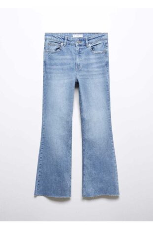 جین آبی فاق نرمال زنانه مانگو 57003267