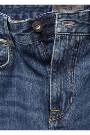جین آبی فاق نرمال مردانه مانگو 57098632