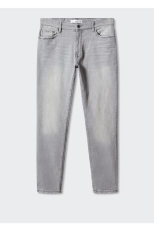 جین خاکستری فاق نرمال مردانه مانگو 57010685