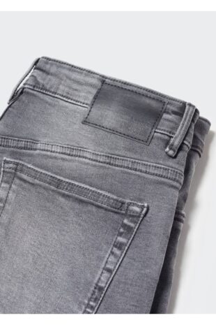 جین خاکستری فاق نرمال مردانه مانگو 57010686