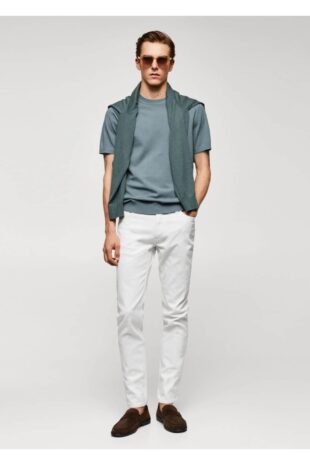 جین آبی فاق نرمال مردانه مانگو 57010689