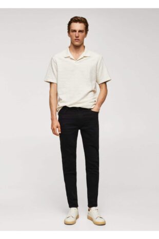 جین سیاه فاق نرمال مردانه مانگو 57010706