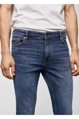 جین آبی فاق نرمال مردانه مانگو 57010707