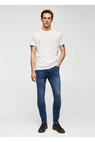 جین آبی فاق نرمال مردانه مانگو 57010707