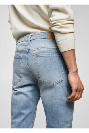 جین آبی فاق نرمال مردانه مانگو 57020697