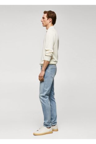 جین آبی فاق نرمال مردانه مانگو 57020697