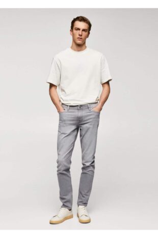 جین لاجورد فاق نرمال مردانه مانگو 57040687