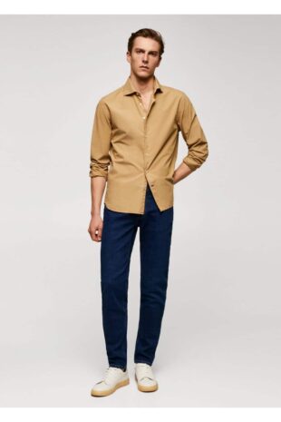 جین آبی فاق نرمال مردانه مانگو 57040695