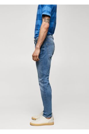 جین آبی فاق نرمال مردانه مانگو 57040734