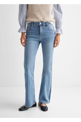 جین آبی فاق نرمال زنانه مانگو 57003258