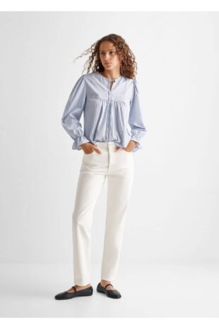 جین سفید فاق نرمال زنانه مانگو 57003260