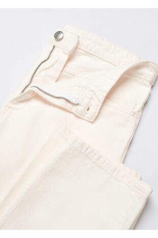 جین سفید فاق نرمال زنانه مانگو 57003260