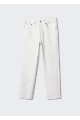 جین سفید فاق نرمال مردانه مانگو 47093255