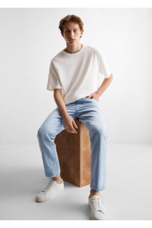 جین آبی فاق نرمال مردانه مانگو 47093255