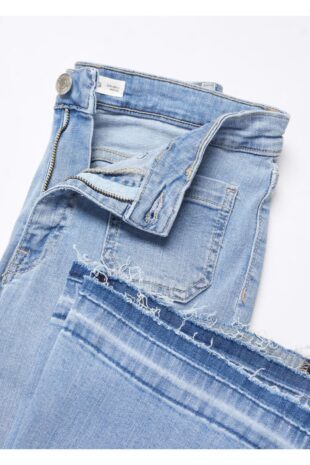 جین متالیک فاق نرمال زنانه مانگو 57003257