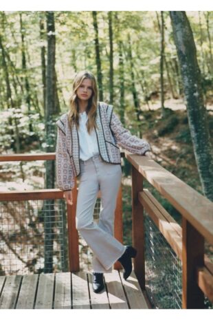 جین بژ فاق نرمال زنانه مانگو 57003257