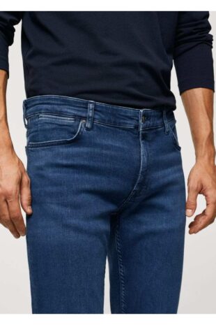 جین آبی فاق نرمال مردانه مانگو 57004424