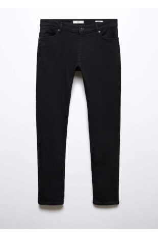 جین سیاه فاق نرمال مردانه مانگو 57004425