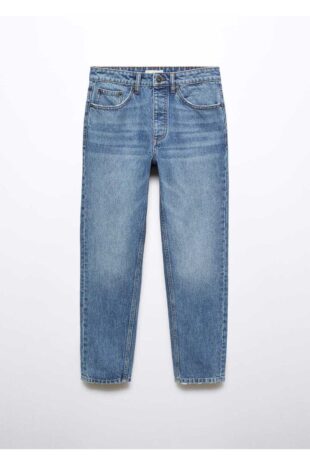 جین آبی فاق نرمال مردانه مانگو 57094016