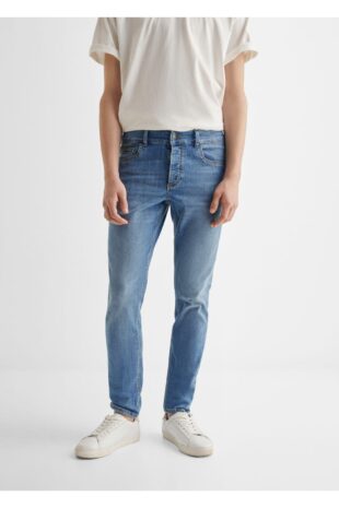 جین آبی فاق نرمال مردانه مانگو 47093261