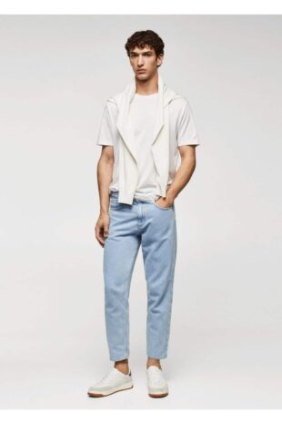 جین آبی فاق نرمال مردانه مانگو 57001050