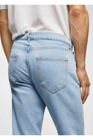 جین آبی فاق نرمال مردانه مانگو 57001050