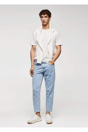 جین آبی فاق نرمال مردانه مانگو 57001050