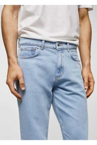 جین آبی فاق نرمال مردانه مانگو 57001050