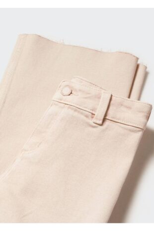 جین بژ فاق نرمال دخترانه مانگو 57021501