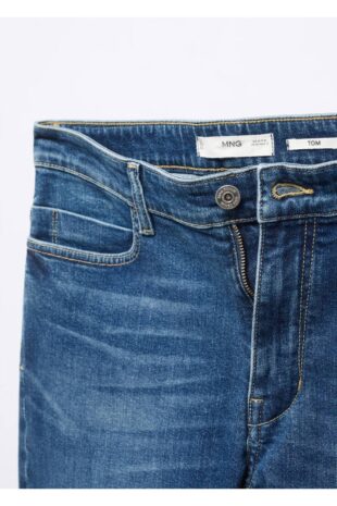 جین آبی فاق نرمال مردانه مانگو 57014410