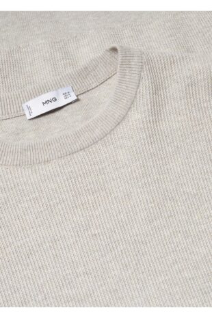 بافت بژ مردانه مانگو 57040744