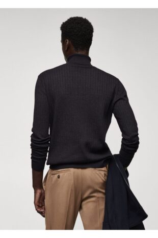 بافت لاجورد مردانه مانگو 57025958