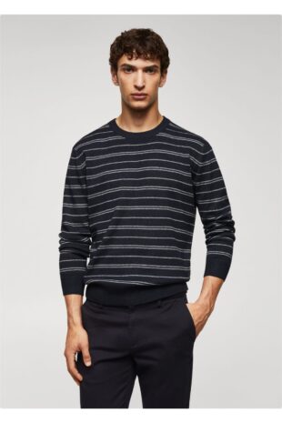 بافت لاجورد مردانه مانگو 57024402