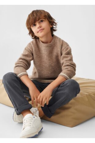 بافت قهوه ای پسرانه مانگو 57046721