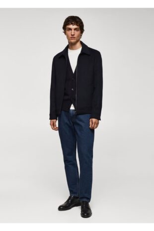 بافت لاجورد مردانه مانگو 57007727