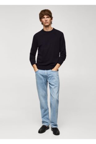 بافت لاجورد مردانه مانگو 57005962