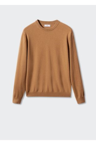 بافت قهوه ای مردانه مانگو 57005962