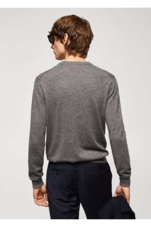 بافت خاکستری مردانه مانگو 57005962