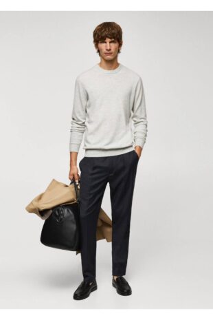 بافت خاکستری مردانه مانگو 57005962