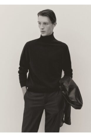 بافت قهوه ای مردانه مانگو 57005963