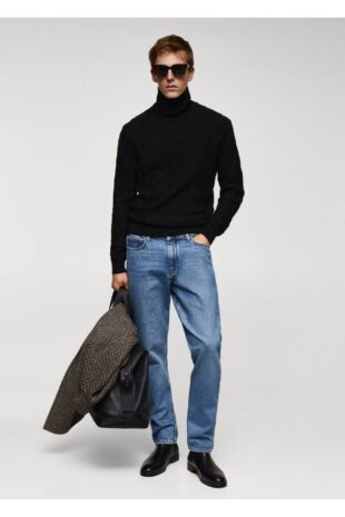 بافت سیاه مردانه مانگو 57017753