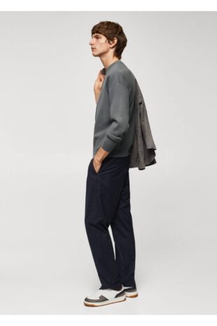 بافت خاکستری مردانه مانگو 57004404