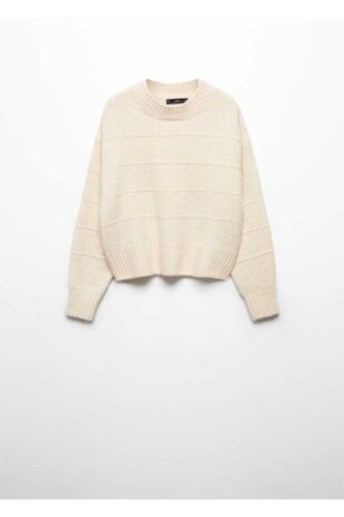 بافت بژ زنانه مانگو 57029091