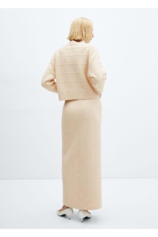 بافت بژ زنانه مانگو 57029091