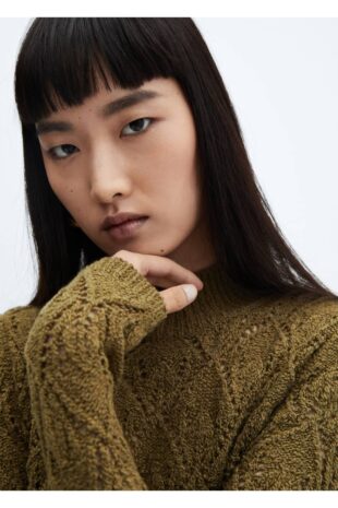 بافت خاکی زنانه مانگو 57007742