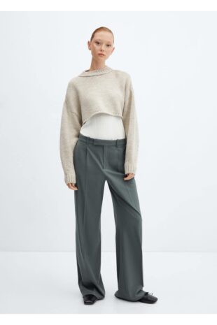 بافت بژ زنانه مانگو 57007761